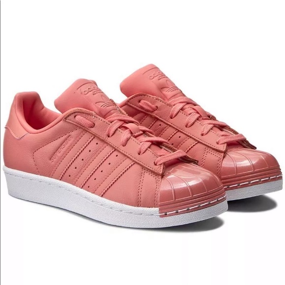 Adidas originals superstar 80s metal toe womens red Clearance
